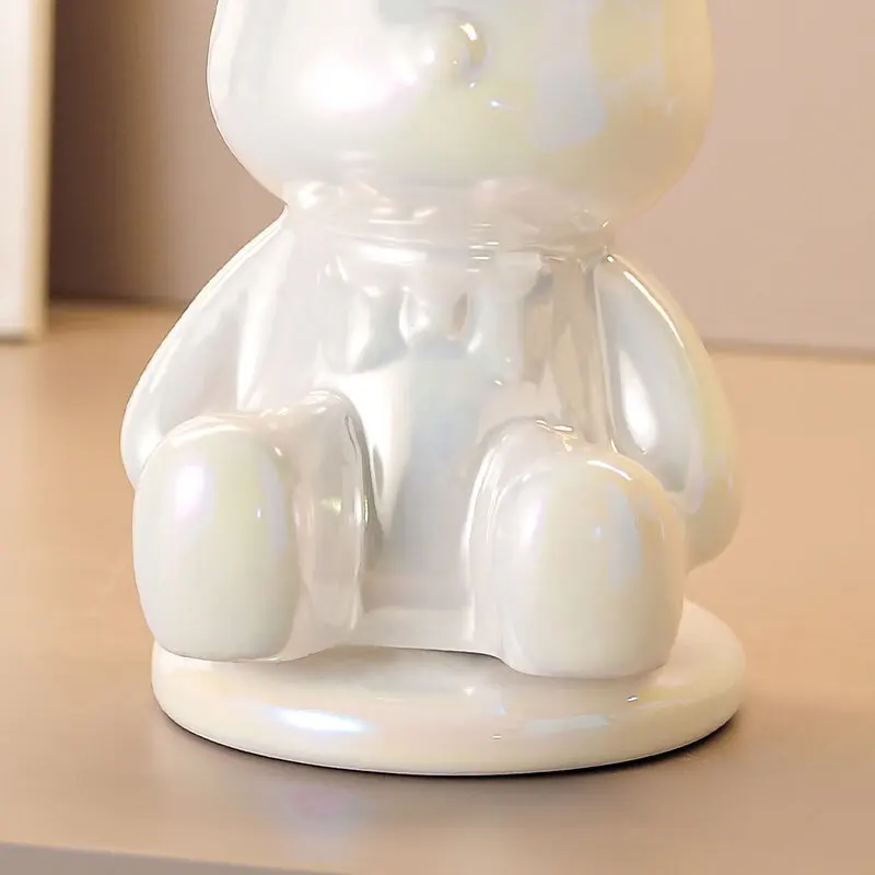 럭셔리 곰 이쑤시개 상자 사랑스러운 세라믹 이쑤시개 상자, 창의적인 면 이쑤시개 치실 상자 장식, 가정용 용품