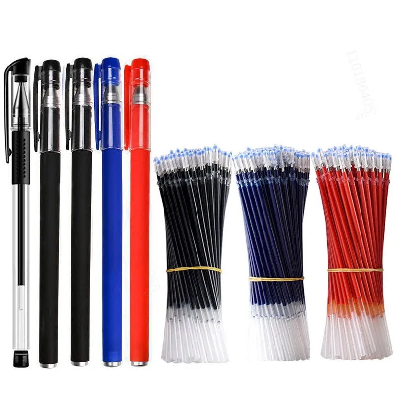 

Haile Kawaii Gel Pens Refill Set Black Blue Ink Fastdry 0.5mm Ballpoint Neutral Pen,for School Office Supplies Writing Stationer