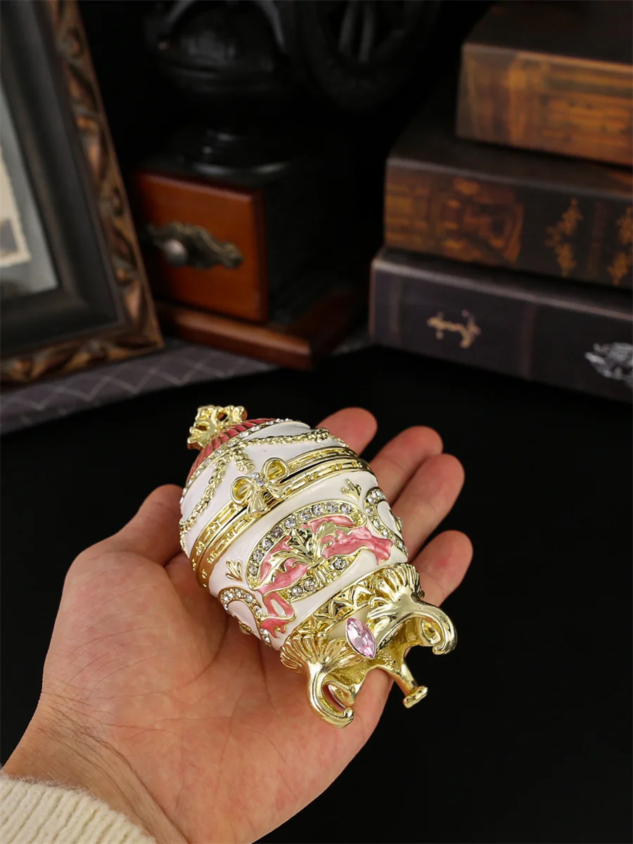 Dekorative Schmuckdose In Eiform Mit Diamanten Als Geschenk_voghion.com