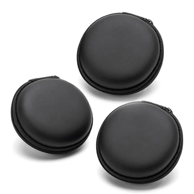 Compact Shockproof Headphone Carrying Case - Mini Travel Storage Bag