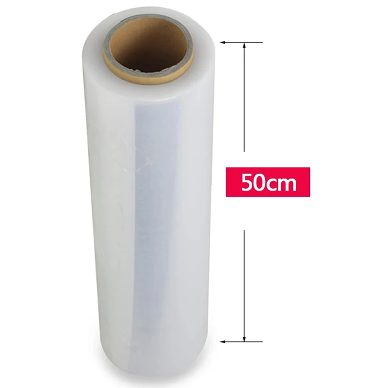 50cm PE Wrapping Film White Industrial Cling Film Logistics Dustproof Transportation Packaging Stretch Film Plastic Packaging 2