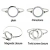 25mm/30mm Round Floating Living Memory Glass Locket Bangle 316L Stainless Steel for Floating Charms Small Photo Dry Flower 5
