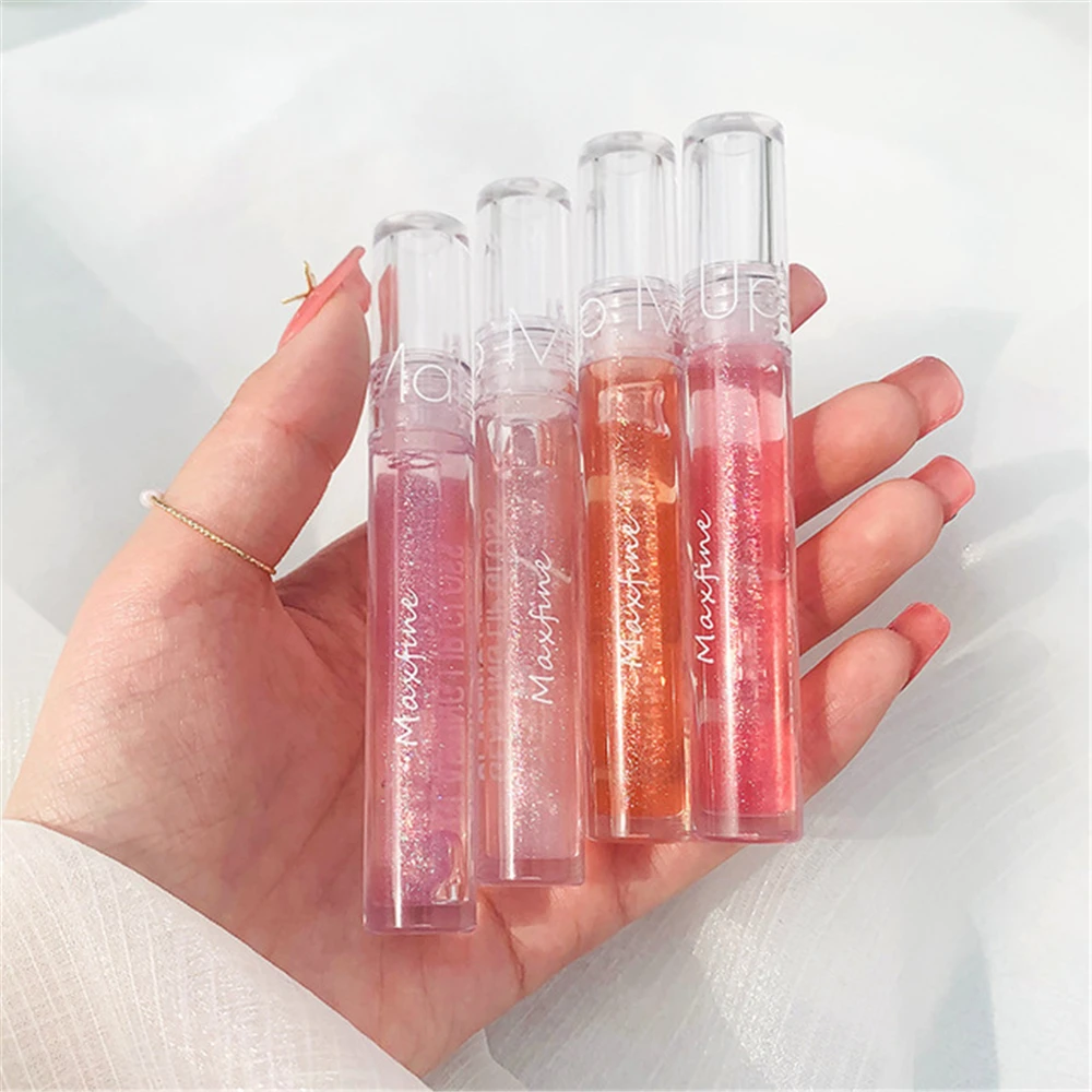 3D Lip Gloss Transparent Holographic Lip Plumping Shiny Pearl Moisturizer Color-changing Oil Lip Makeup Plumper Nutritious Care