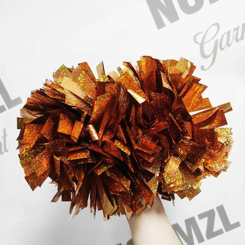 Adult Team Cheerleading Pom Poms with Rhinestone and Printed Techniques Accessory Set
