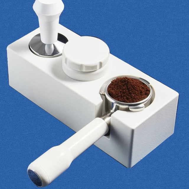 Kávéhorlat-Tartó, Csúszásgátló Eszpresszó Tamping Állvány Fehér Fekete Szilárd Tartó A Portafilterekhez És Disztribútorhoz - Image 5