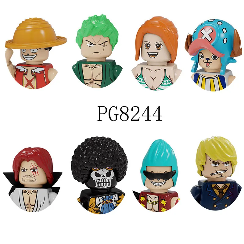 

HEROCROSS PG8244 ONE PIECE Monkey D. Luffy Building Blocks Doll Mini Action Toy Bricks Figures Assemble Blocks Children Gift