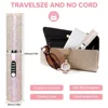 Mini Wireless Hair Straightener Charging Portable USB Hairdresser Roll Straightener Dual-purpose Drill Straightener 다이슨 4