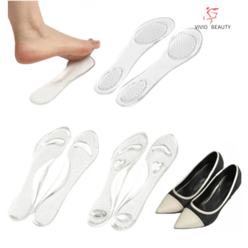 2pcs Orthopedische Inlegzolen Voor Vrouwen Schoenen Platte Voeten Arch Ondersteuning Silicone Gel Inlegzolen Hoge Hakken Inserts