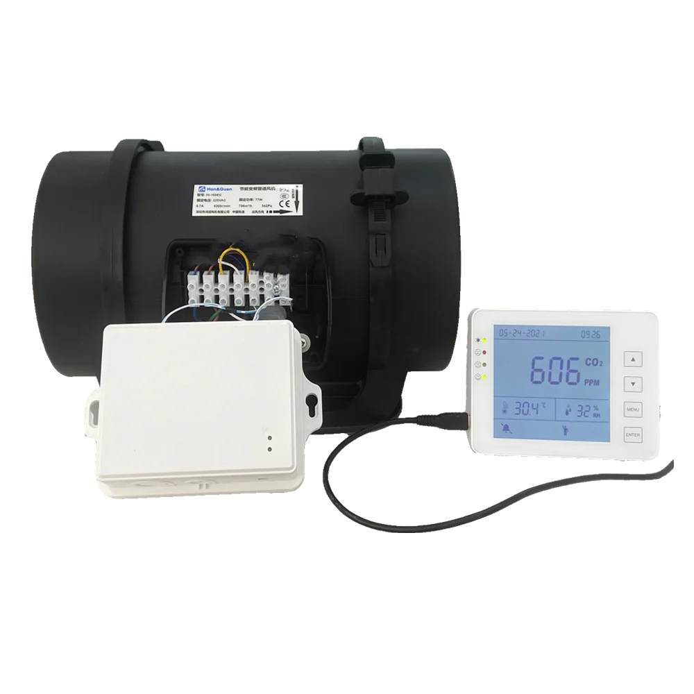 

Home ventilation indoor monitoring 0-10 variable fan speed co2 monitor meter lora box control portable CO2 sensor devices