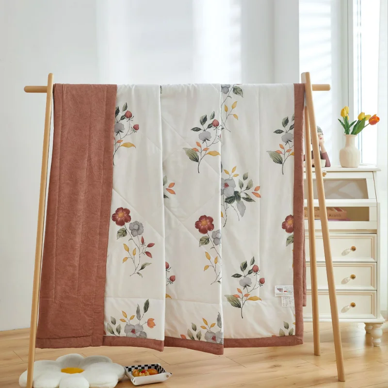 

Summer Cool Air Conditioner Thin Quilt For Children Pure Cotton Washable Nap Summer Blanket Quilted Bed Covers And Bedspreads