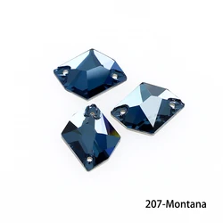 Versatile Flatback Sew-On Rhinestone K5 Glass AB Crystal - 14x11mm-20pcs (207 Montana)