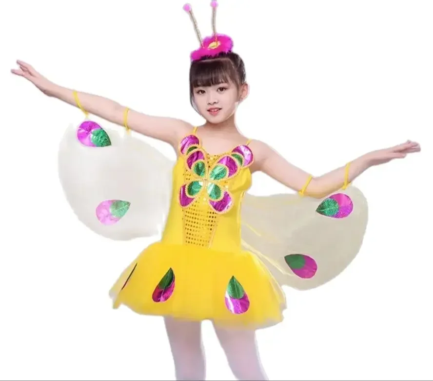 

Kids Cosplay Anime Dragonfly Butterfly Dance Costumes Kindergarten Performance Clothing Festival Dance Dress Kids Dance Wear