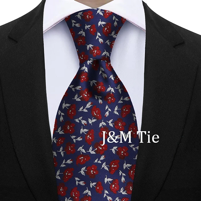 7 cm florale Seidenkrawatte für Männer, elegantes Pfauenblau, blaugrün, grau, meistverkaufte Business-Krawatte, Hochzeit, Büro, Modeaccessoires, Geschenk – Detail 15