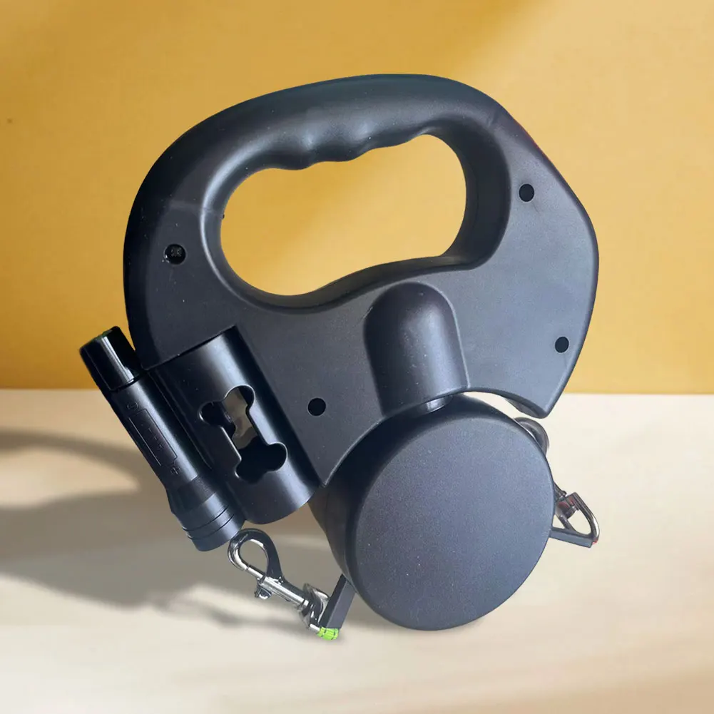 Correa para perro de doble cabeza, correa para caminar para perros, correa doble giratoria de 360 grados para mascotas con luz LED, correa retráctil para perros para 2 perros - Image 5