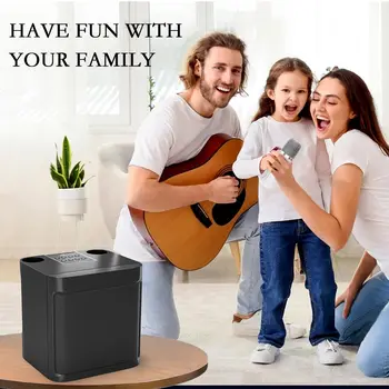 203 Portable Karaoke Bluetooth Speakers with Wireless Microphone Sound Effect Adjustment Large Capacity Battery Home Party Stree 5