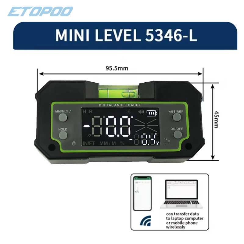 Digital Level Inclinometer Dual-axis Electronic Protractor Rechargable Bevel Box Electronic Level Angle Finder Gauge