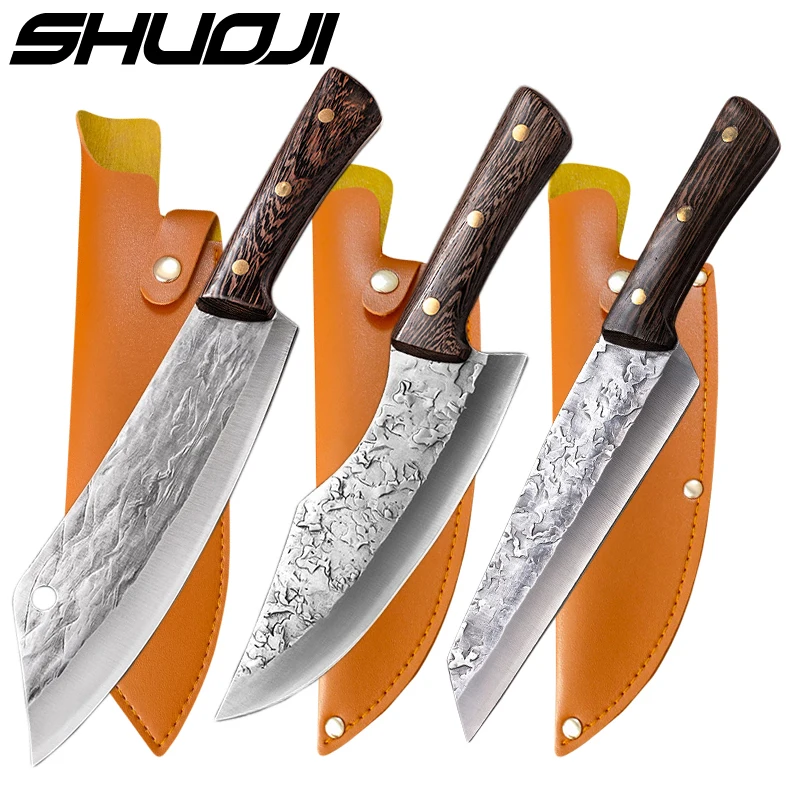  Huusk Viking Knives - Cuchillo de deshuesar forjado a mano,  cuchillo de chef japonés con vaina, cuchillo de cocina japonés, para el  hogar, al aire libre, campamento, Acción de Gracias, regalos