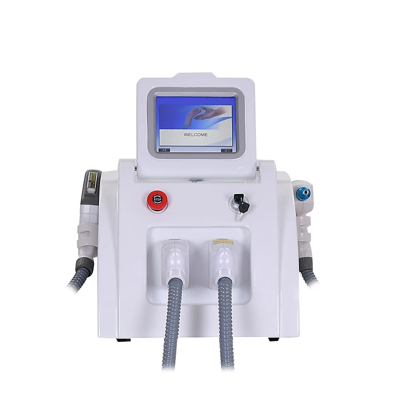 

Portable 2 in 1 OPT Radio Frequency Q Switched ND YAG Laser Tattoo Removal and E-light IPL Carbon Peeling Hair Removal Machine