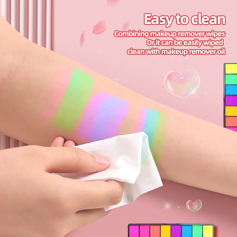Skin Painting Pigment Kit Makeup Non Toxic Water Paint Oil for Christmas Halloween Fancy Carnival Vibrant Party for Kid & Adult