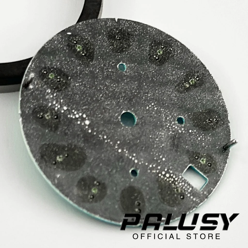 Sterile Sky Blue Watch Dial Green Luminous Watch Face 29.5mm for VK63 Movement Replacement Parts