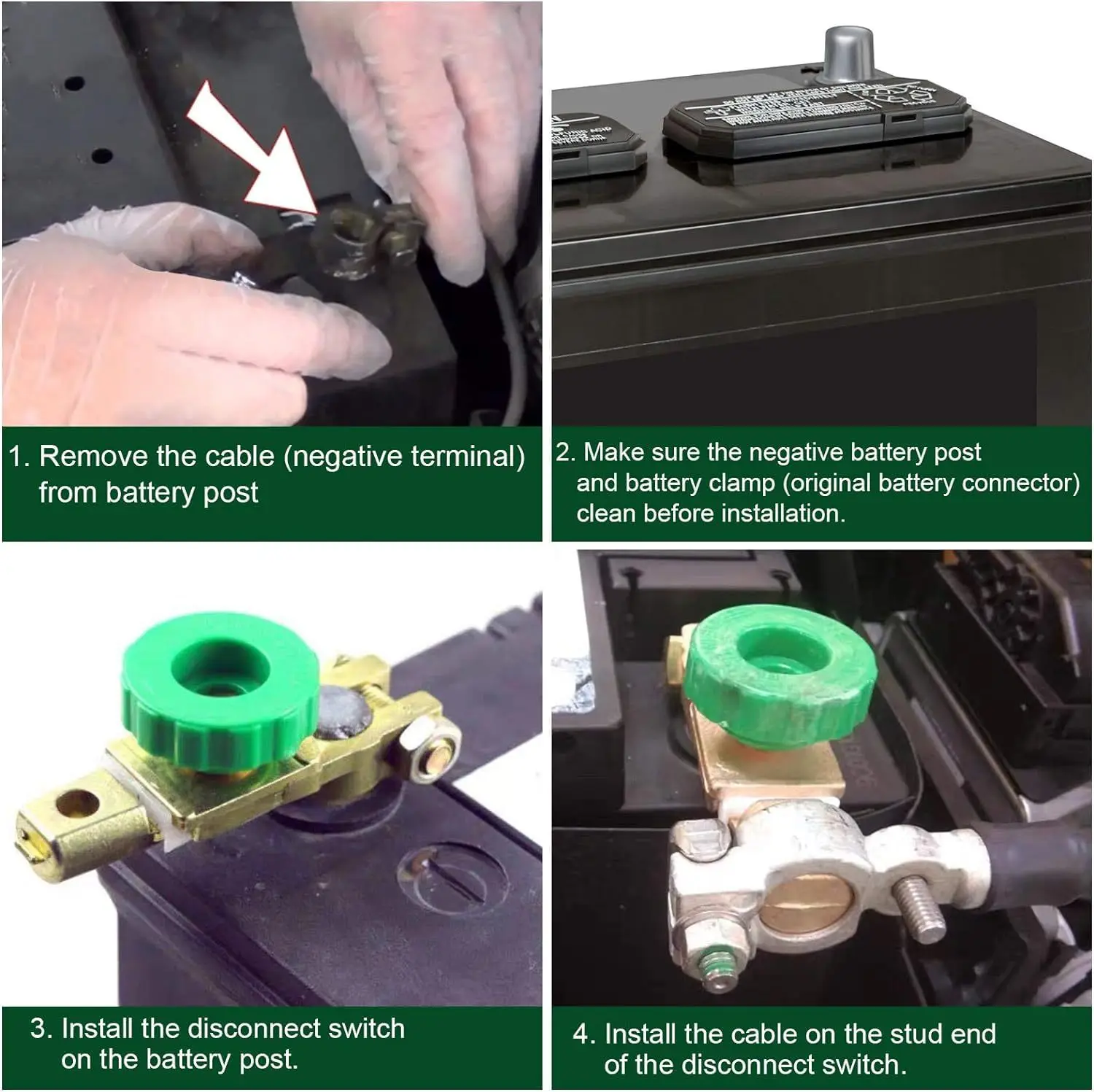 Messing-Autobatterie-Trennschalter, Hochleistungs-Schnellabschaltisolator mit Knopf, Anti-Leckage-Batterieanschluss für 12V/24V – Detail 5