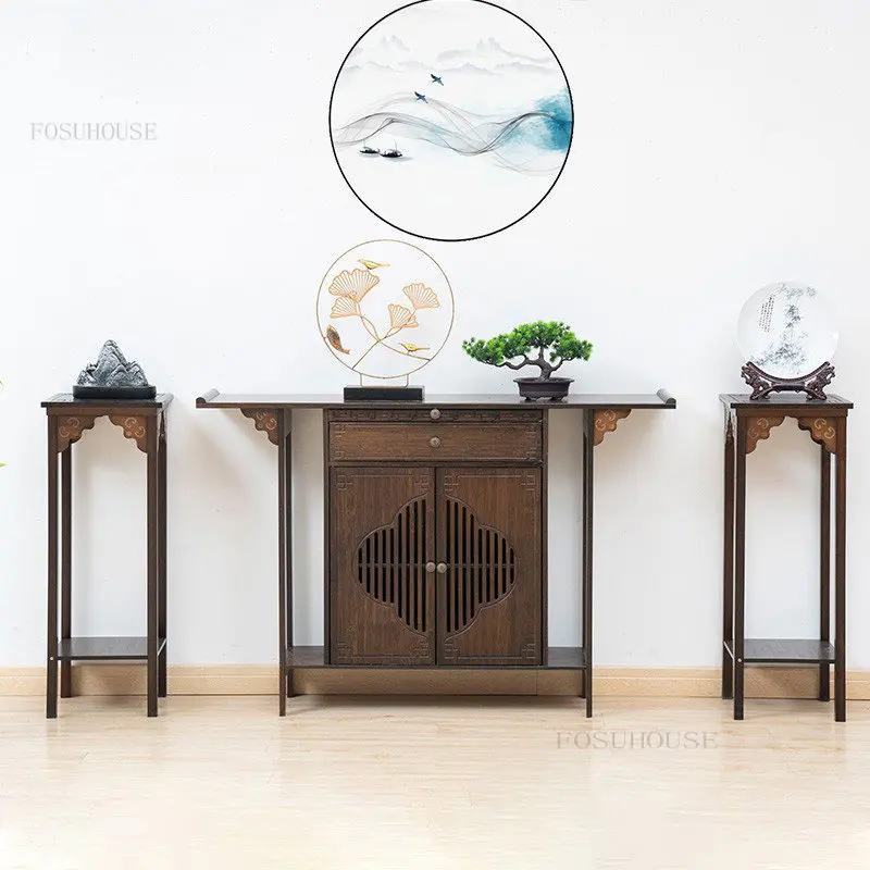 Chinese Living Room Console Tables Home Light Luxury-end High Console Table Modern Tribute Tables Creative Hallway Porch Cabinet