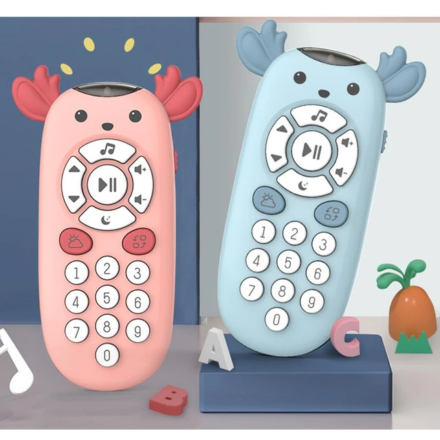 My Remote Télécommande pour bébé avec musique et télé - Jouet éducatif pour  enfants de 1 à 3 ans - Pour garçons et filles de 1 à 3 ans (rose)