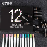 ROSALIND 7ml 12Pcs/kit Summer Series Gel Nail Polish Set With Box Soak off UV Lamp Hybrid Varnish Semi Permanent Nail Gel Set 2