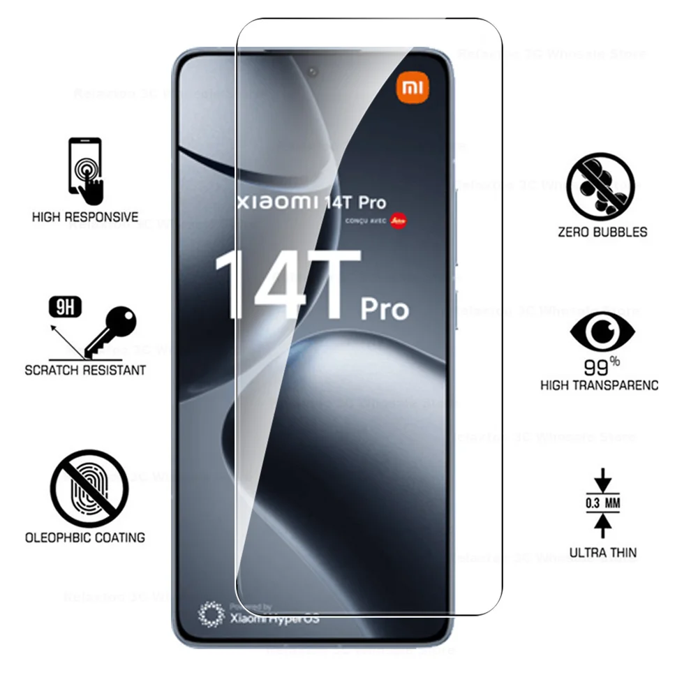 Screen Protector 3PCS Protective Glass Case For Xiaomi 14T Pro Tempered Glass Xiaomi14TPro 15 14 T Xiaomi14T 14TPro 15T Pro Screen Protector Film