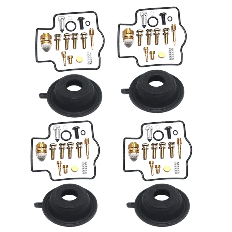 

4 Sets Carburetor Repair Rebuild Kit with Diaphragm Fit for Yamaha YZF600R 2007-2005 2004 2003 2002 2001 2000 1999 1998 1997