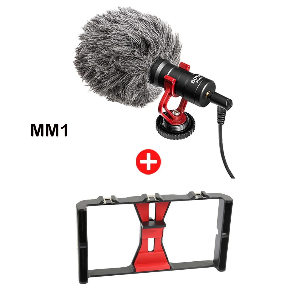 BOYA BY-MM1 Microphone Cardioid Shotgun for iPhone Android Smartphone Canon Nikon Sony DSLR Camera Consumer Camcorder PC Mic 