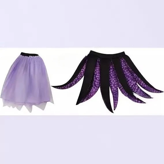 Costume Ursula Costume da strega di mare viola nero Tentacolo di polpo Abito tutu per donna Festa di carnevale di Halloween Sirena Cosplay - immagine 4
