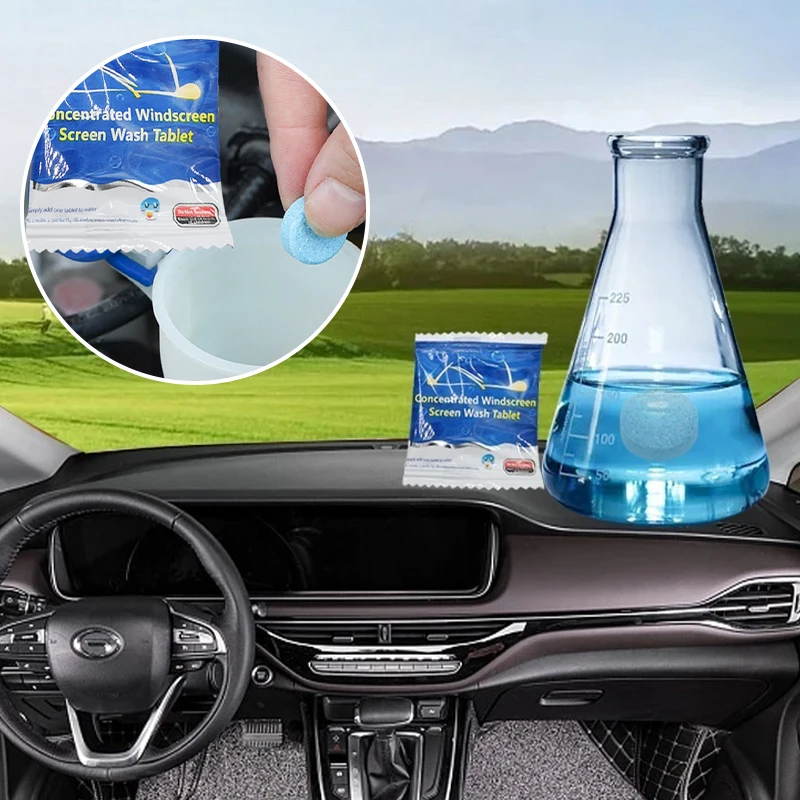 Windshield Washer Tablet Car Windshield Glass Concentrated Effervescent Wiper Glass Solid Cleaning Tablets for Window