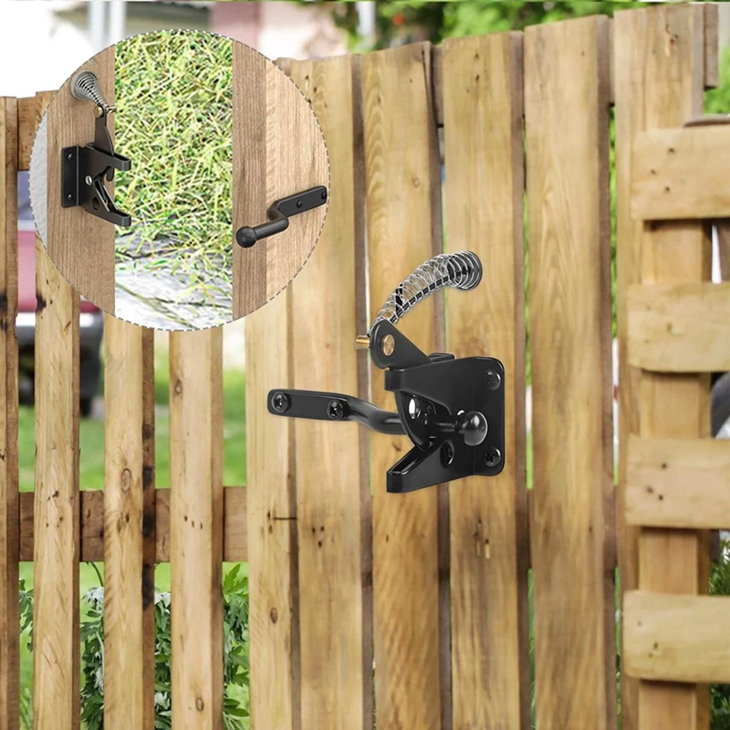 A52I-2 Sets Gate Latch Cable Pull String,Adjustable Spring Door Latch Opener, 2-6 Inch For Metal And Wooden Fences In Garden