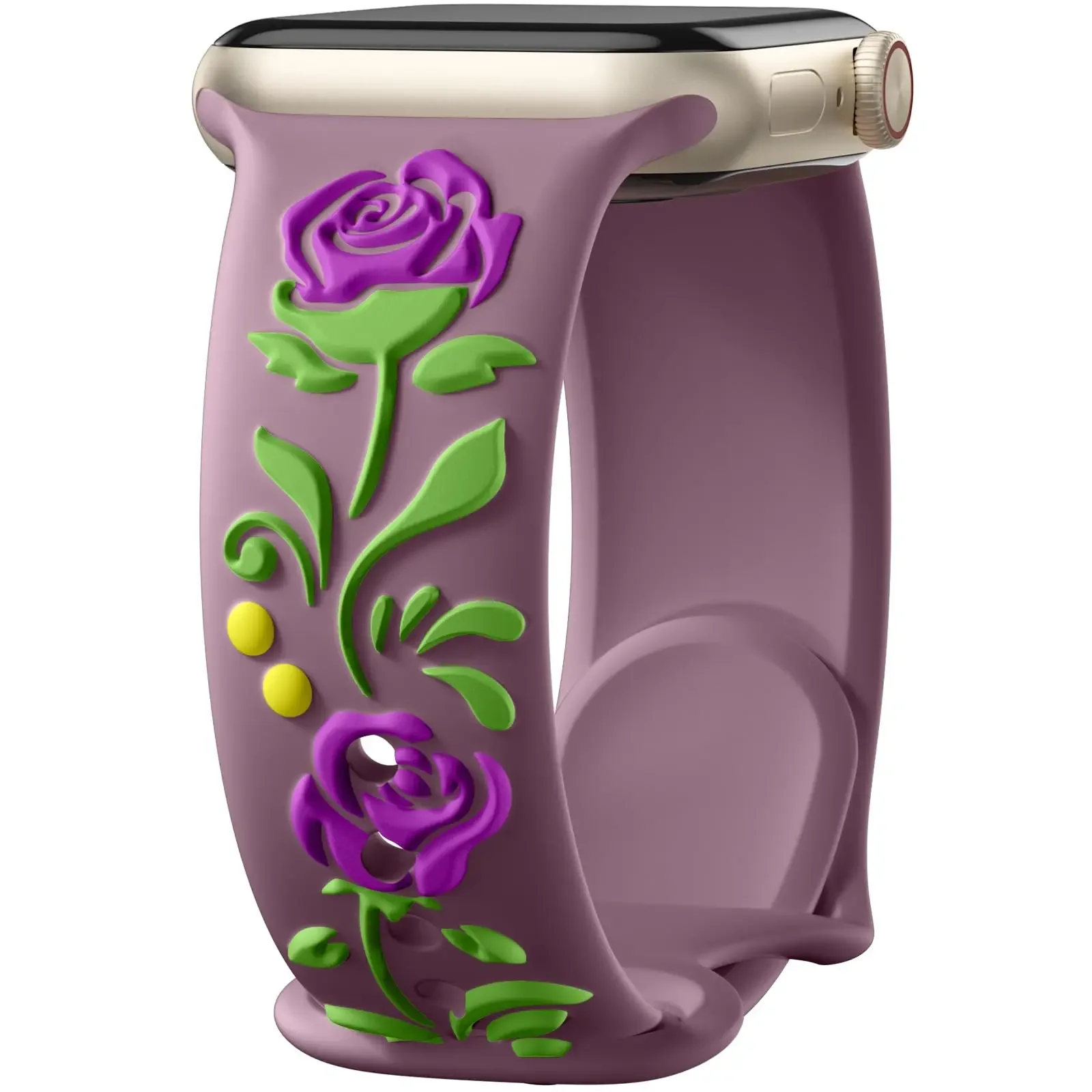 Elegant Rose Silicone Strap