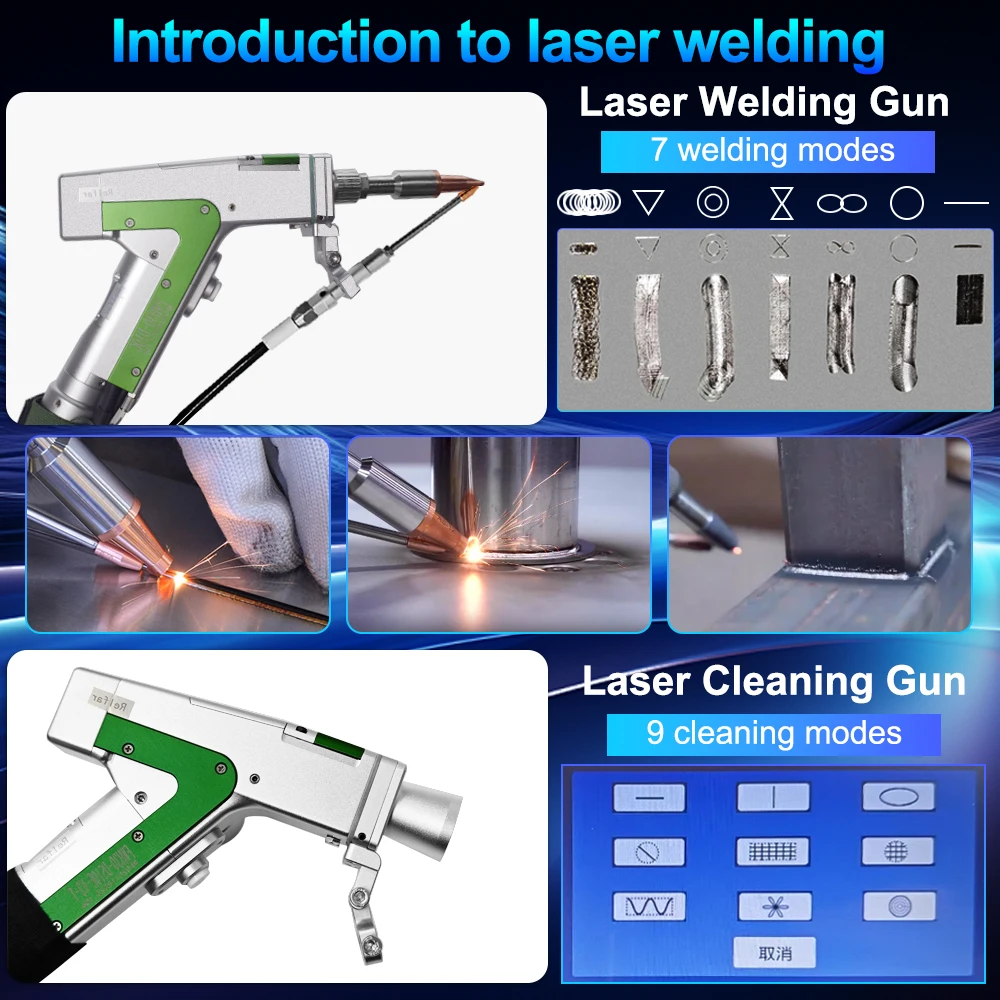 1500W Laser Welder Fiber Laser Welder Handheld Raycus 1500W Wobble Head for Metal Weldings Cleaning Cutting DDP TO EU US