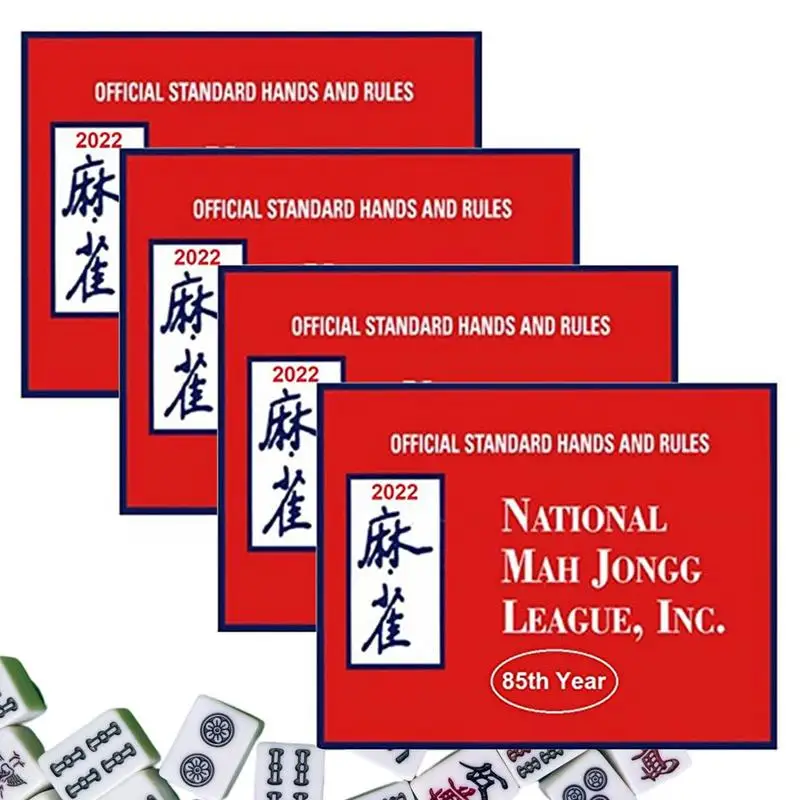 1-4Pcs 2023 Mahjong Card National Mah Jong Card Mahjongg League Card Large Print Carte Mahjong Mani E Regole Mah Jongg Card