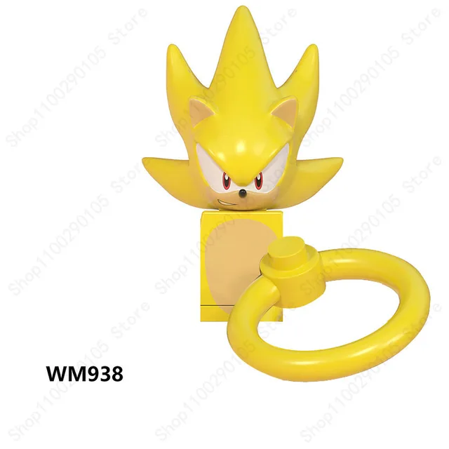 Mini Action Figure Building Block Sonic Teirusu Silver Nakkurusu Shadow Eggman Blaze Storm Knuckles KF6123 LG1001 WM6086 Bricks 938