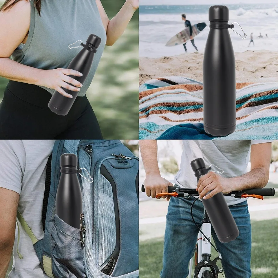 ION8 Bottiglia D'acqua A Prova Di Perdite – Acciaio Inox 400 Ml (13 Oz) Blu, Con Tappo Flip-top, Lavabile In Lavastoviglie