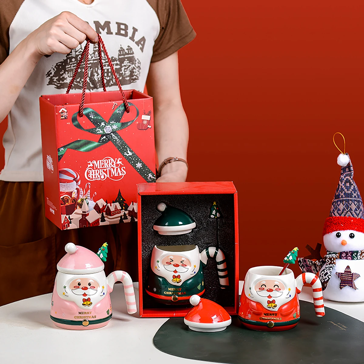 

Santa Clause Mug Christmas Gift Box 400ML Coffee Milk Water Cup Creative New Type Of Holiday Presents