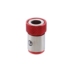 Universal Magnetic Ring Alloy Screwdriver Bit with Anti - Corrosion & Strong Magnetizer (Red)