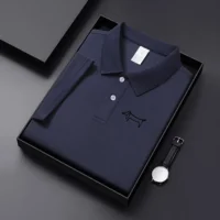 Chemises polo respirantes de haute qualité pour hommes, chemises polo décontractées à manches courtes de couleur unie pour hommes/femmes, vêtements d'été, cadeau design 4