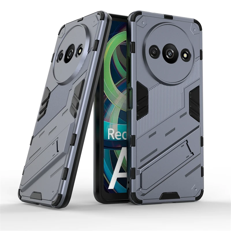 Xiaomi Redmi A3 Shockproof Armor Phone Case with Kickstand and Holder
