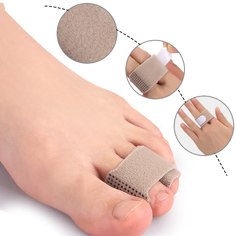 Reusable Hammer Toe Straightener Toe Splints Cushions Bandages For Correcting Crooked & Overlapping Toes Protector 12Pcs
