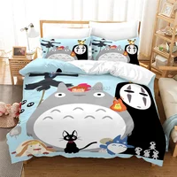 My Neighbor Totoro Cartoon 3d Bedding Set Anime Twin Full Queen King Comforter Cover Set with Pillowcase 2/3pcs Duvet Cover Sets 1