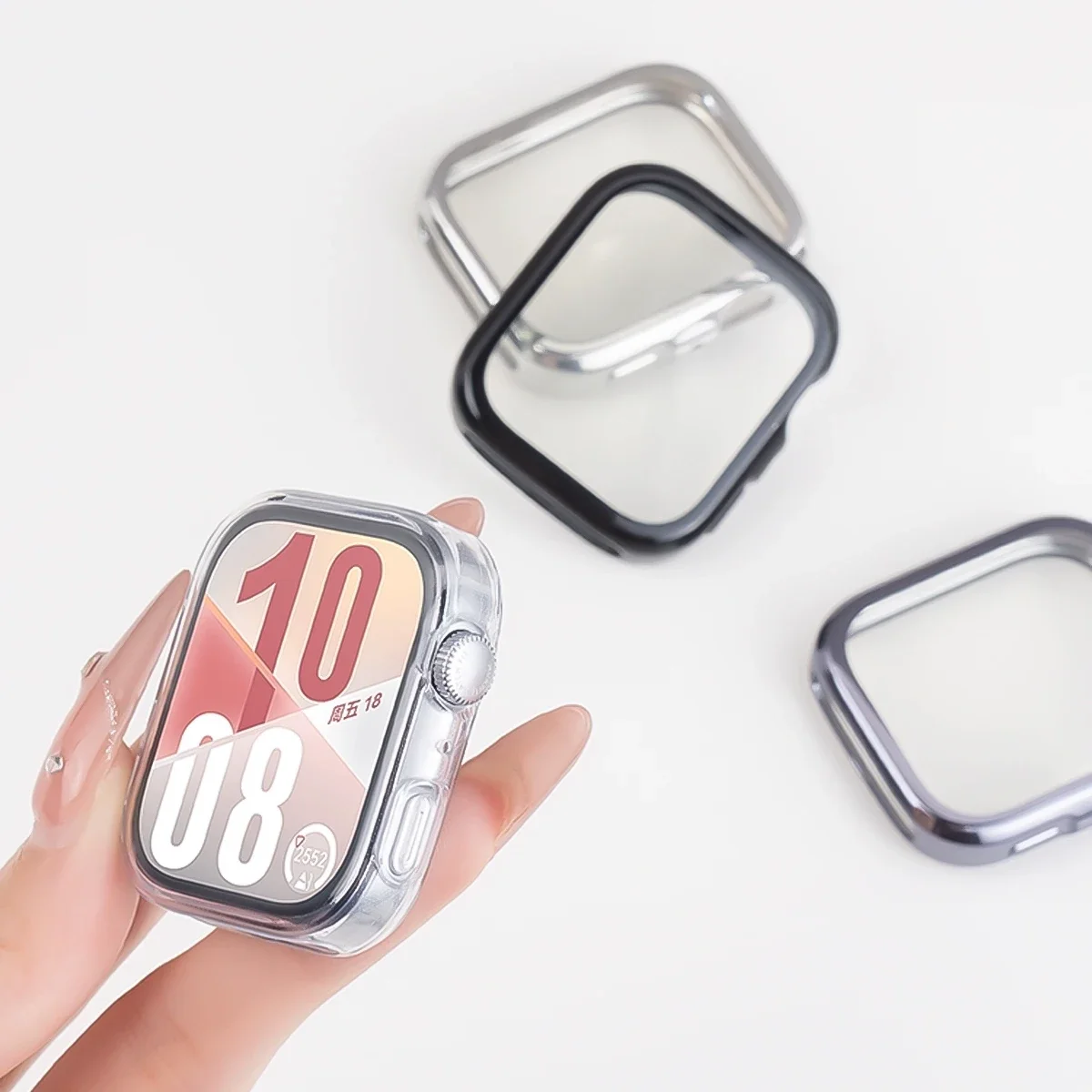 Enhanced TPU Smartwatch Protective Case - Anti-Fall Bumper Shell with Screen Cover Accessories
