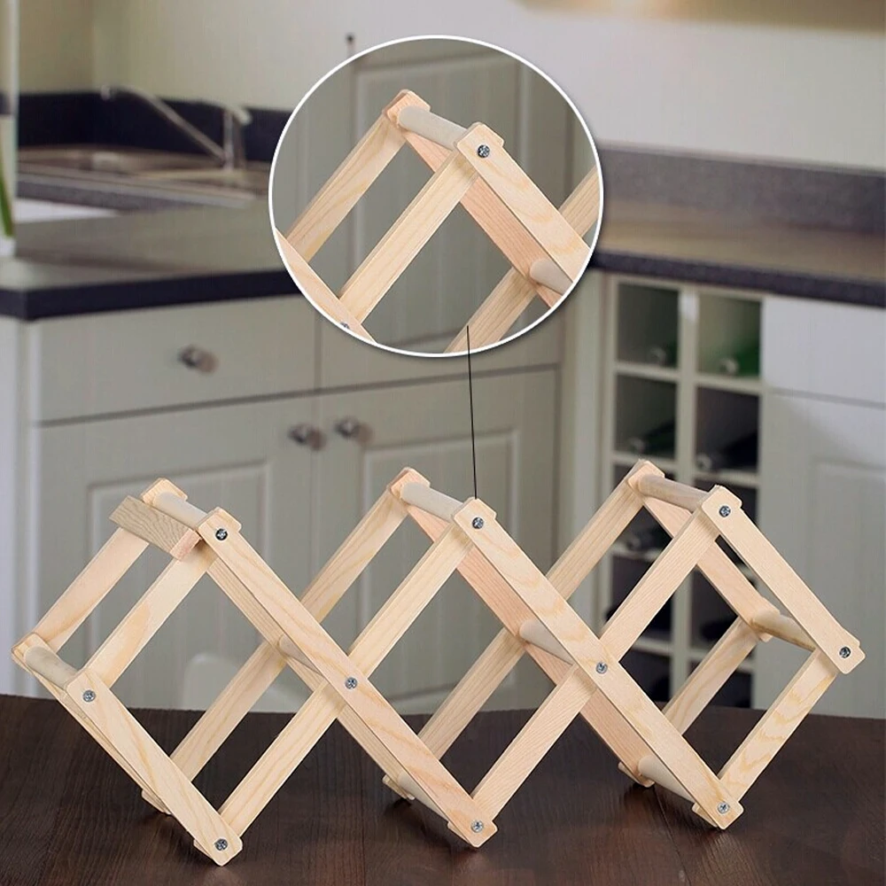 Modern Metal Portable Wine Rack Wine Bottle Storage Storage Stand Tripod Tabletop Rack 6 Bottle Holder Display