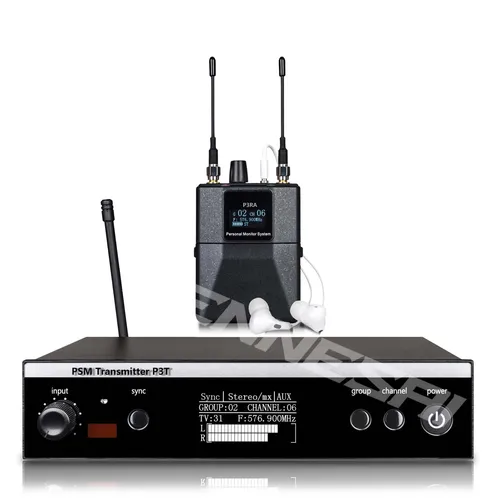 SENNESAI PSM300 스테레오 무선 UHF 인이어 모니터링 시스템, 밴드용, 500MHz, 100mW, 24 비트 디지털 DSP 프로세서 오디오 5