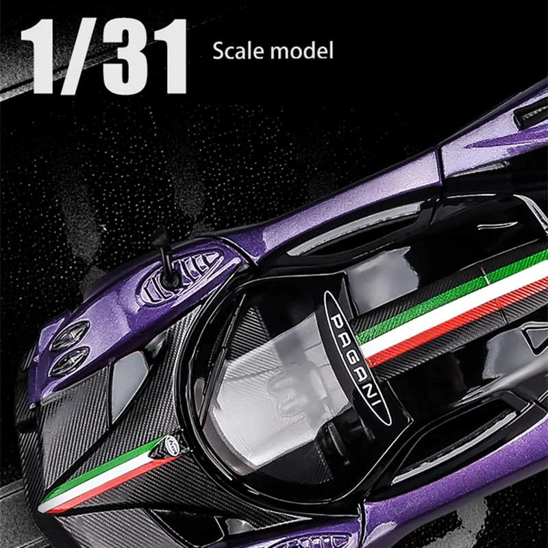 1:31 Pagani Zonda R Revolucion Alloy Sports Car Model Diecasts Metal Toy Racing Car Model Simulation Sound and Light Kids Gifts 3