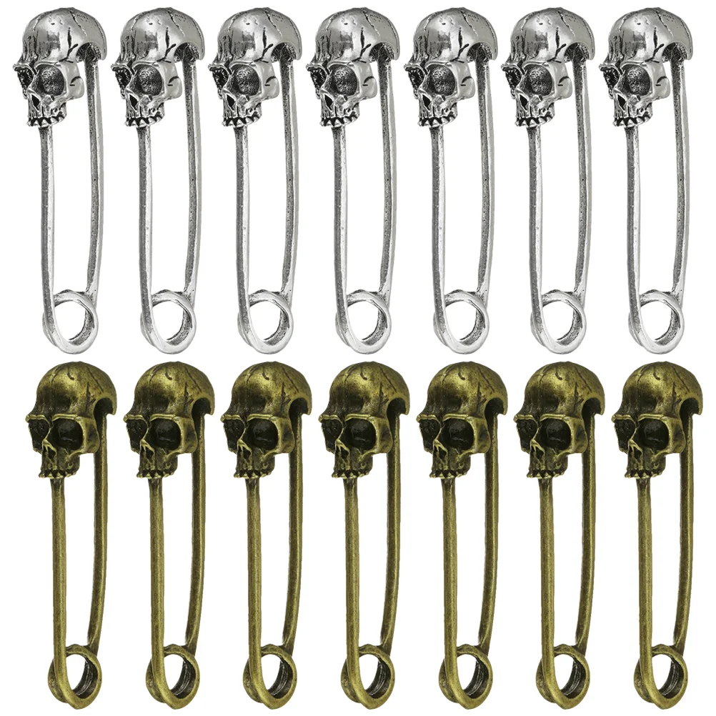 

Metal Skull Safety Pin Skull Pin Buckle Safety Clothing Supplies DIY Party Decor
